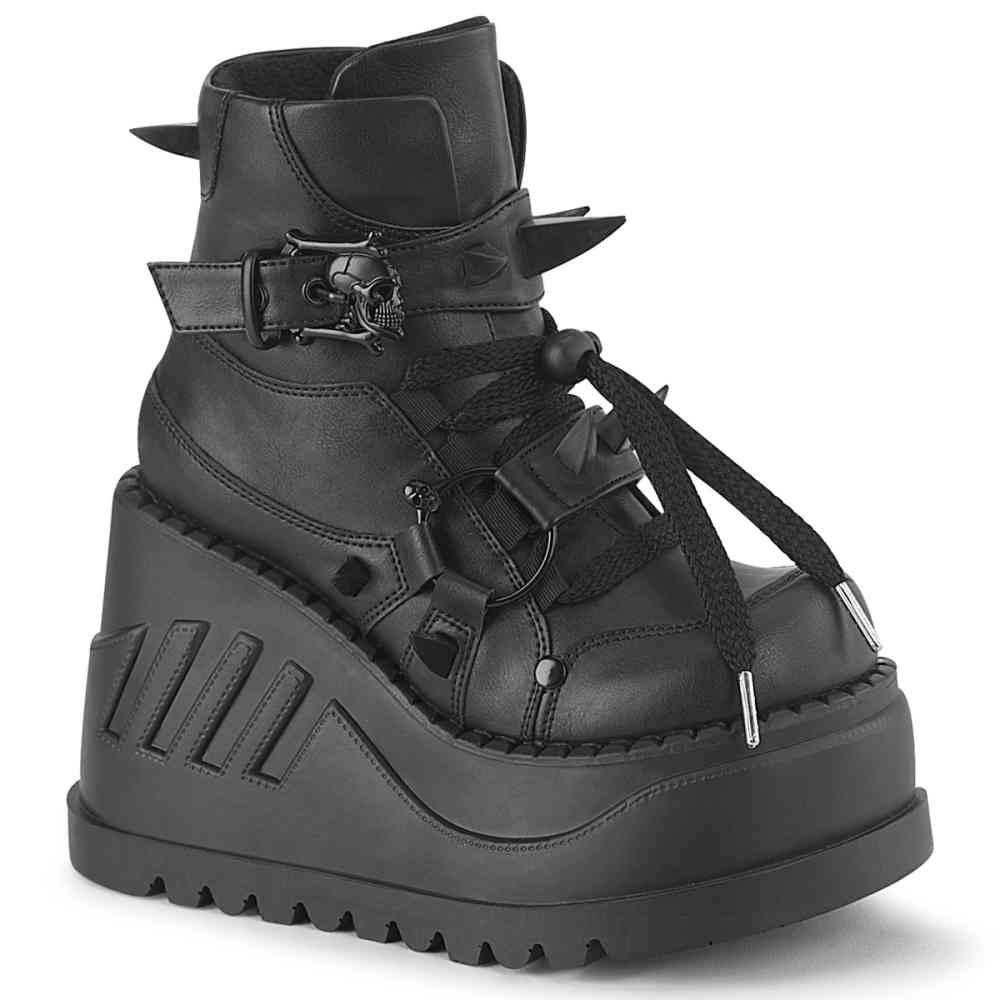 DemoniaCult - STOMP-60 Plattformstiefel - Schwarz